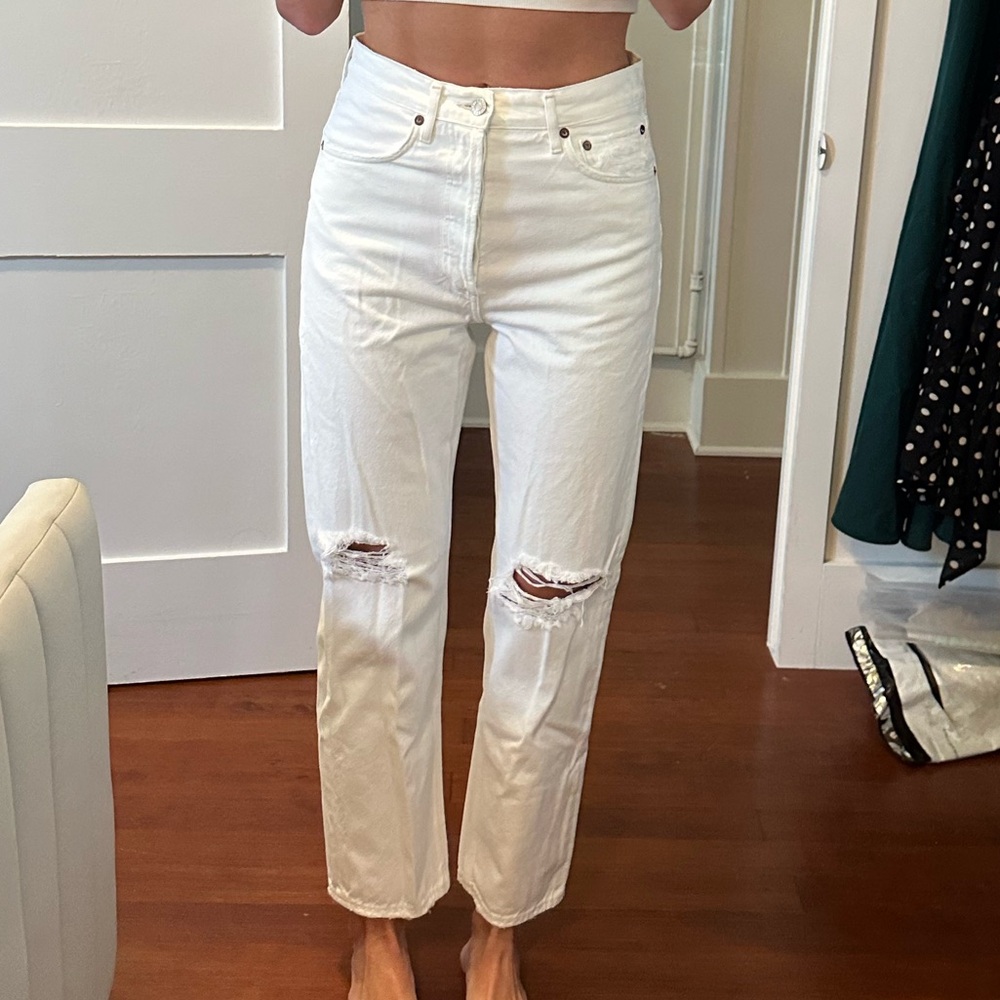 Agolde white jeans